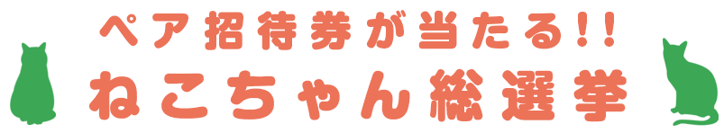 ペア招待券が当たる!!ねこちゃん総選挙