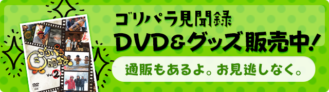 ゴリパラ見聞録 DVD&グッズ販売中！