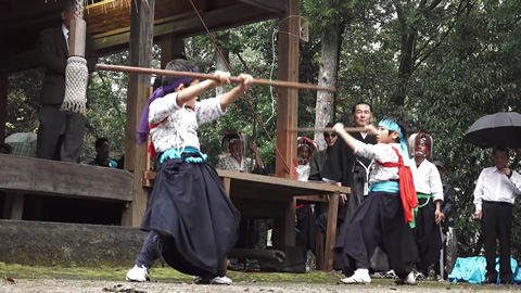 西寒多神社秋季大祭　棒術奉納 大分